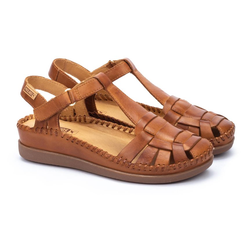 Women's Pikolinos CADAQUES Wedge Sandals Brown | NZ P5827A1